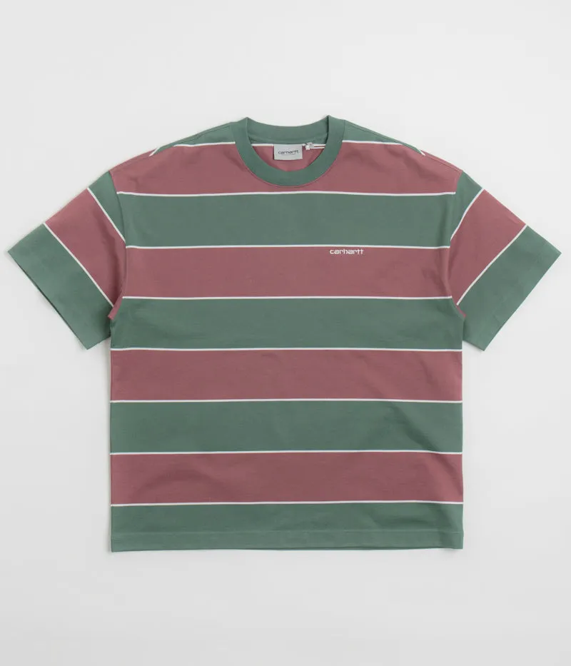 brooch High-quality Carhartt Quinby T-Shirt - Quinby Stripe / Silver Pine