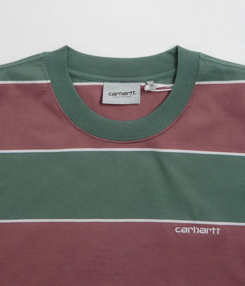 Carhartt Quinby T-Shirt - Quinby Stripe / Silver Pine palazzo pants silhouette