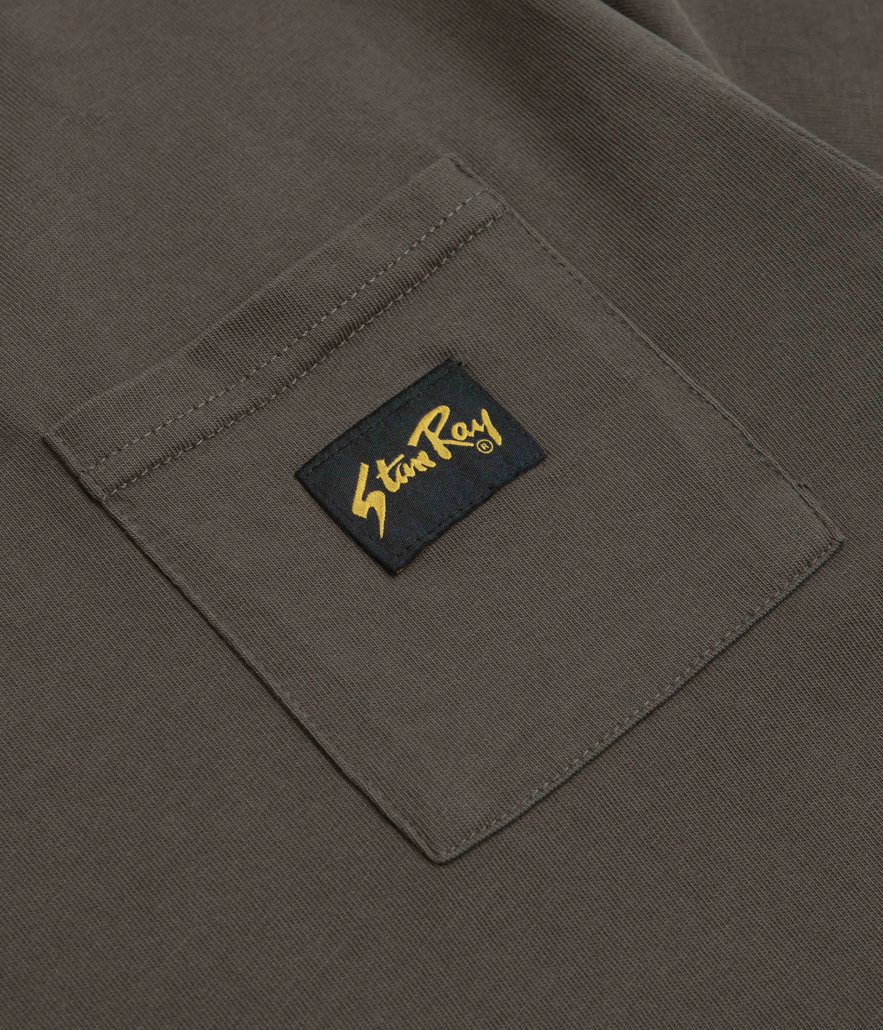 Stan Ray Patch Pocket T-Shirt - Washed Black Skiing Bright Colors