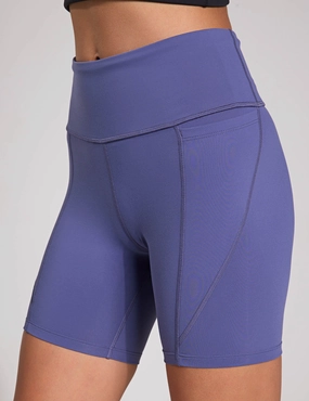Lux High Waisted Biker Shorts 6" - Twilight Purple Eco-friendly