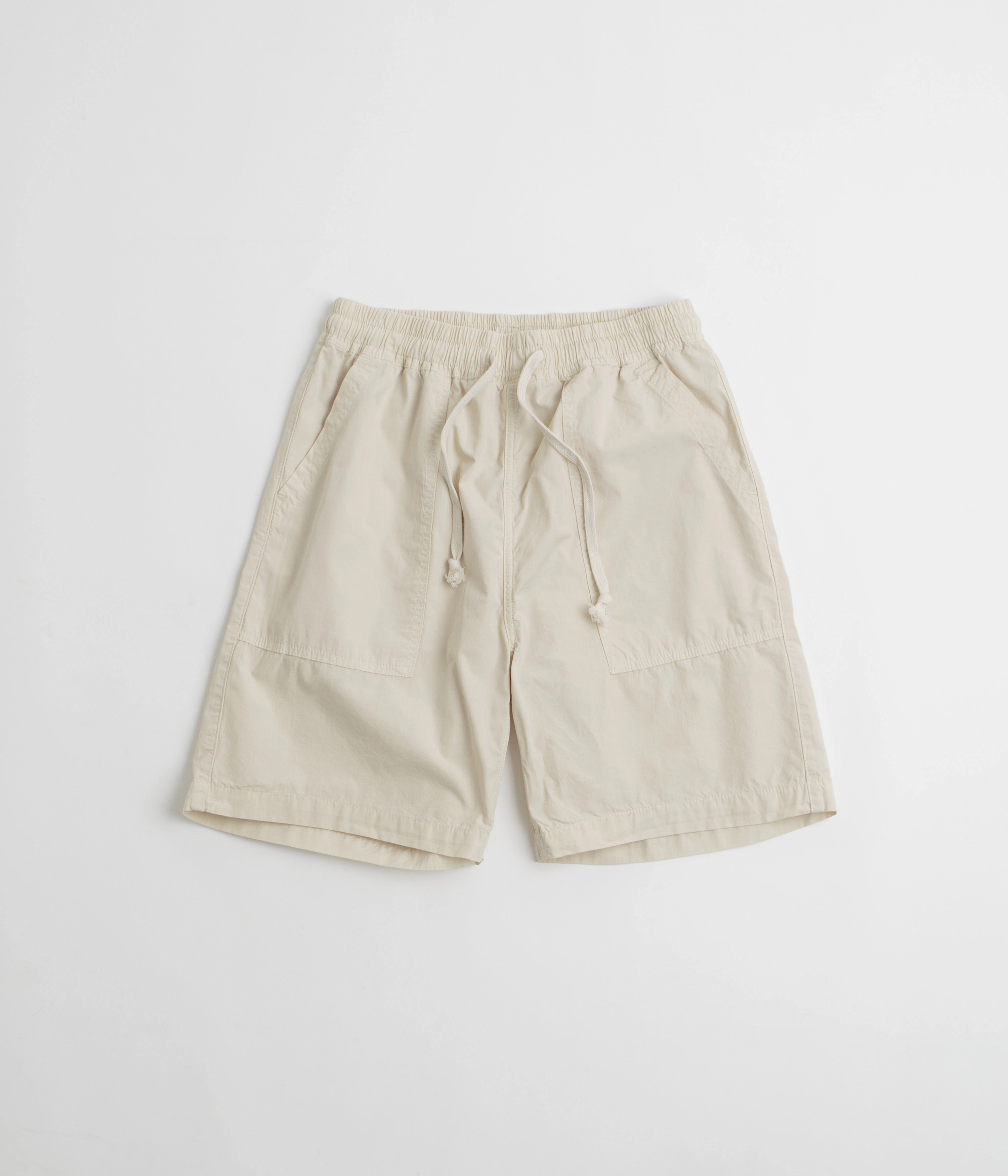 Service Works Poplin Chef Shorts - White Oak Stain Resistant Treatment StretchWaistband