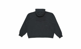 Zip Up Hoodie With Logo In Back "Black"